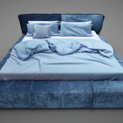 现代风格双人床