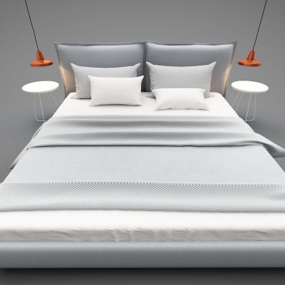 现代风格双人床