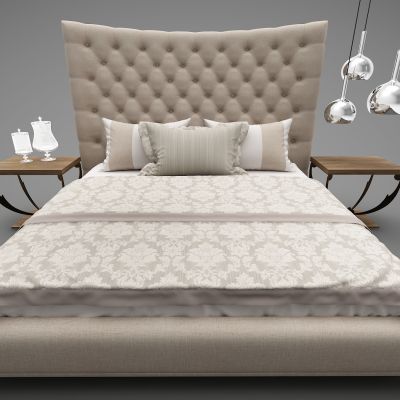 现代风格双人床