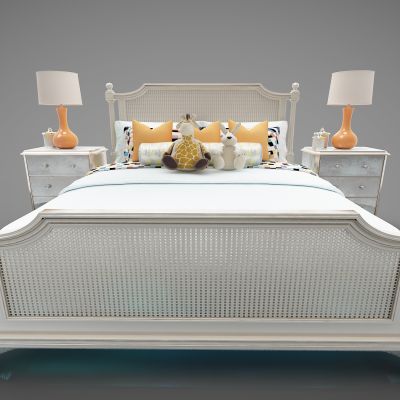 现代风格双人床