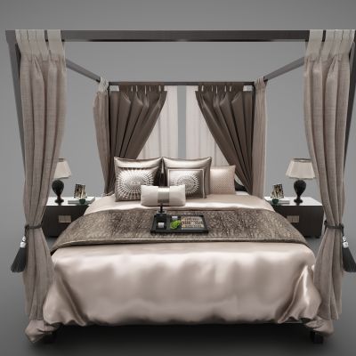 新中式风格双人床220(2016)