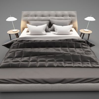 现代风格双人床