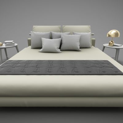 现代风格双人床