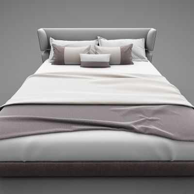 现代风格双人床