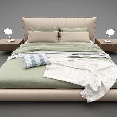 现代风格双人床