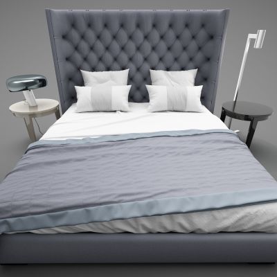 现代风格双人床