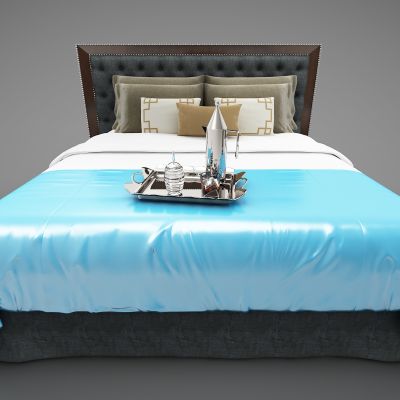 现代风格双人床