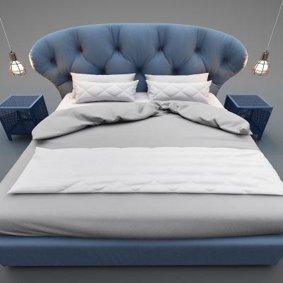 现代风格双人床