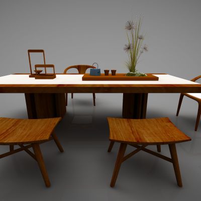 新中式风格茶桌73(2016)