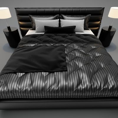 现代风格双人床