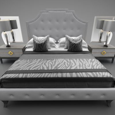 现代风格双人床