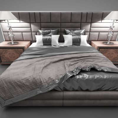 现代风格双人床