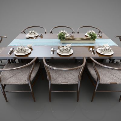 新中式风格餐桌374(2016)