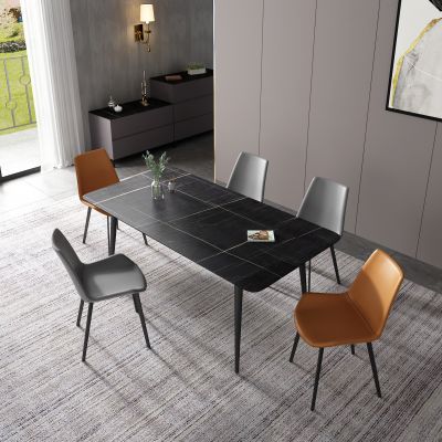 后现代岩板餐桌 大理石餐桌