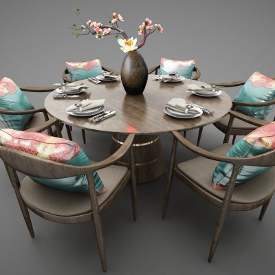 新中式风格餐桌359(2016)