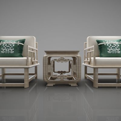 新中式风格单人沙发444(2016)