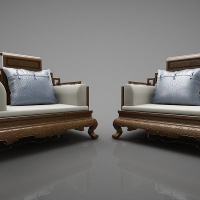 新中式风格单人沙发463(2016)