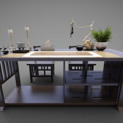 新中式风格茶桌394(2016)