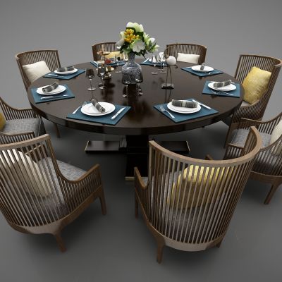 新中式风格餐桌341(2016)