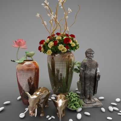 现代风格植物摆件 