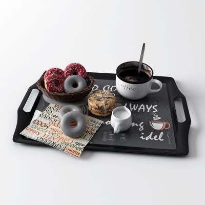 现代咖啡杯 甜点 食物 蛋糕