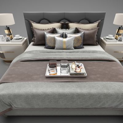 现代风格双人床