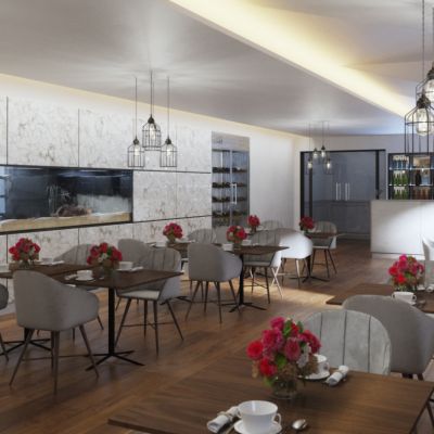 国外高精度现代餐厅