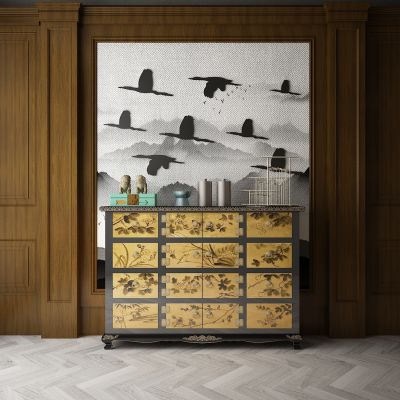 家居组合，饰品，沙发柜子挂画