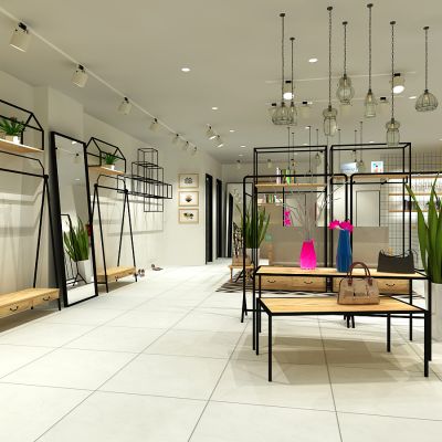 现代简约服装女装店 