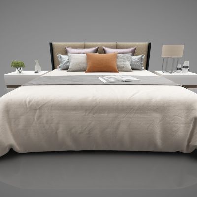 现代风格双人床