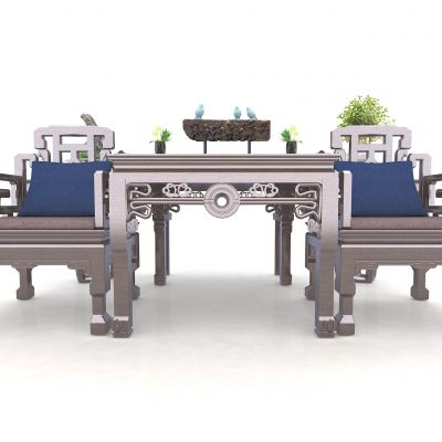 新中式风格单人沙发