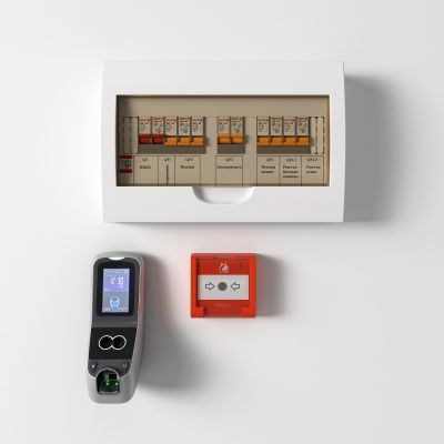 现代指纹 电箱 打卡机