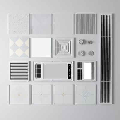 现代浴霸 铝扣板 烟感 喷淋