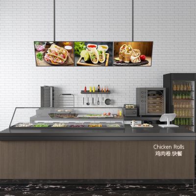 现代餐台 快餐台