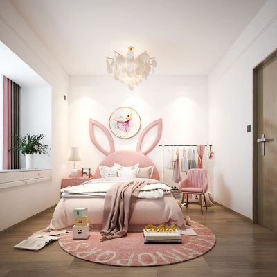 北欧卧室女孩房