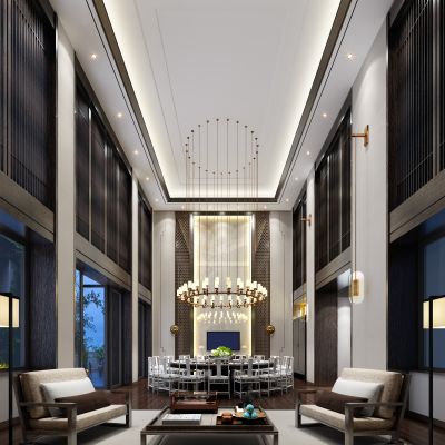 新中式别墅餐厅