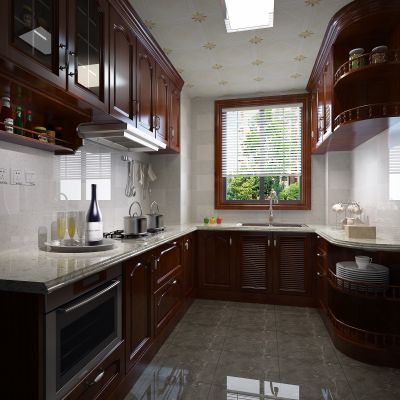 美式风格家居厨房3D模型
