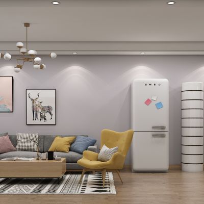 北欧客餐厅，客餐厅，客厅，餐厅，