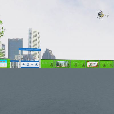 现代围栏，围墙，大门，工地围墙，围栏，