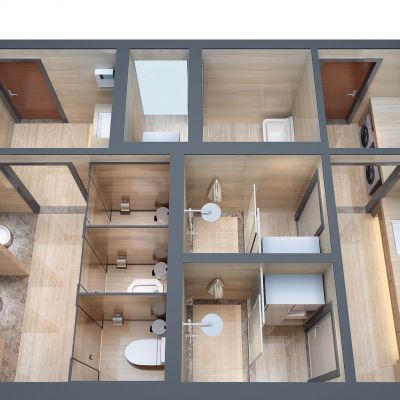 乘警楼公共卫生间鸟瞰