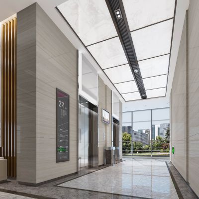 商场一层电梯间