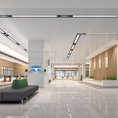 界首行政中心一层大厅视角三