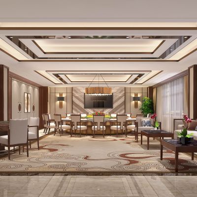 智慧餐厅二层中包厢