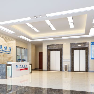 交通银行一层行政门厅