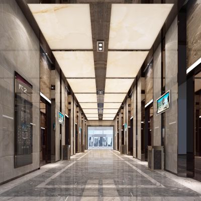 现代电梯间