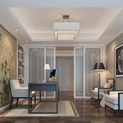 青阳样板房书房大图