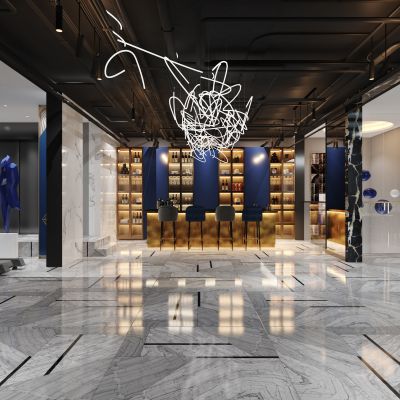 现代地下客厅休闲室