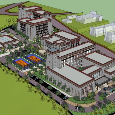 藏式办公、宿舍、接待中心、食堂