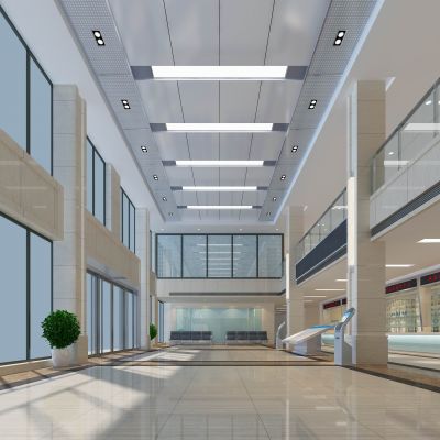 淮南康复中心大厅现代方案