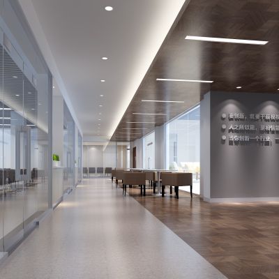 办公走道3D模型